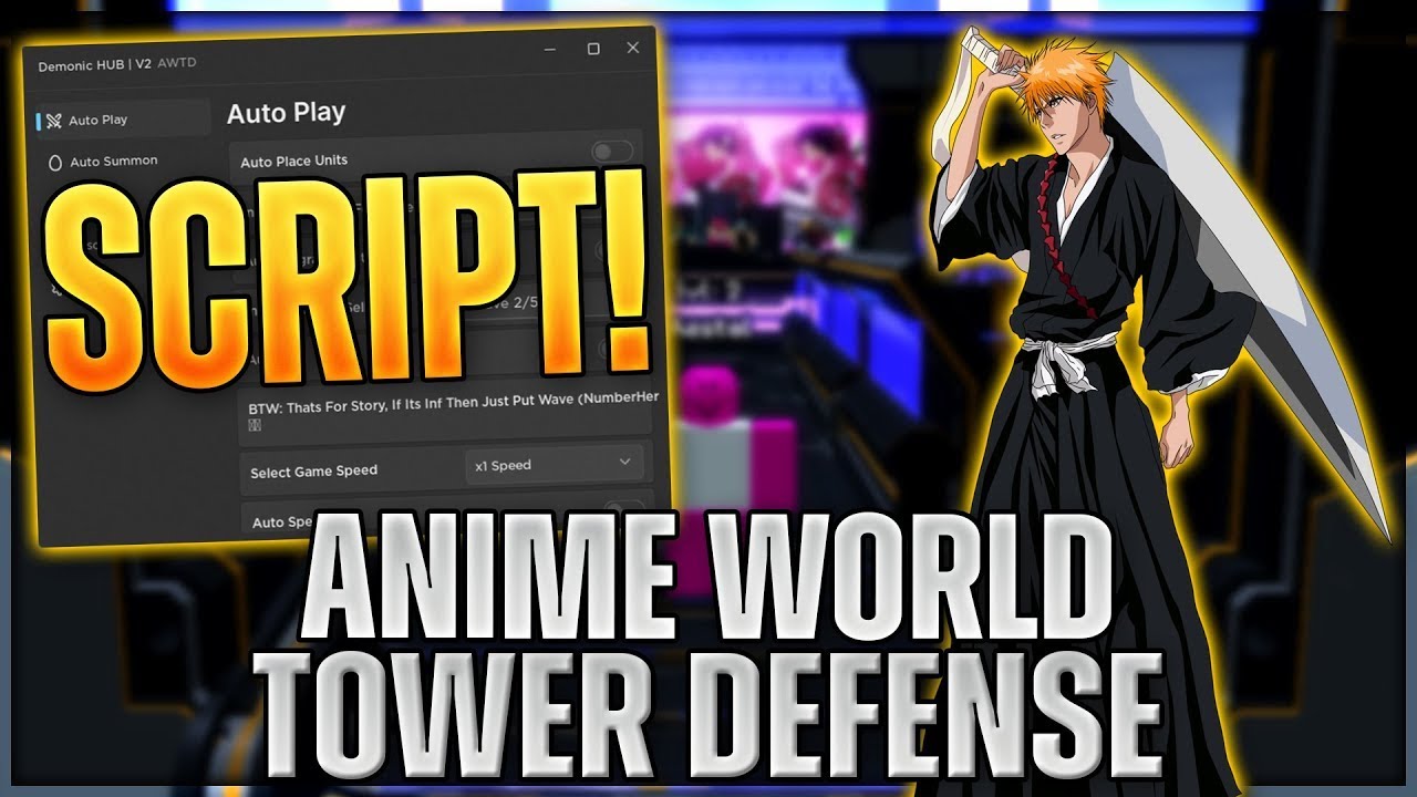 Demonic Hub Anime Word Tower Defense Mobile Script